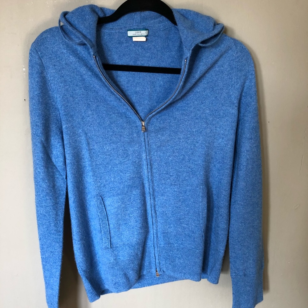 J Crew 100% Cashmere Zip Up